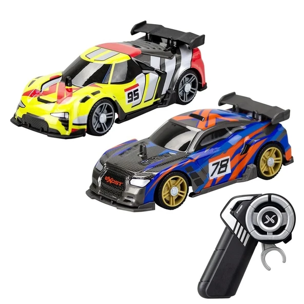 Silverlit Exost Build 2 Drive Kumandalı 2 Araçlı Büyük Yarış Seti ürün görseli 1