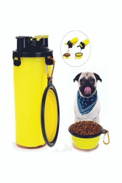 Pati_carni Kedi Ve Köpek Mama Ve Su Matarası Katlanabilir Mama Kabı Seyehat I?çin Uygun ürün görseli 1