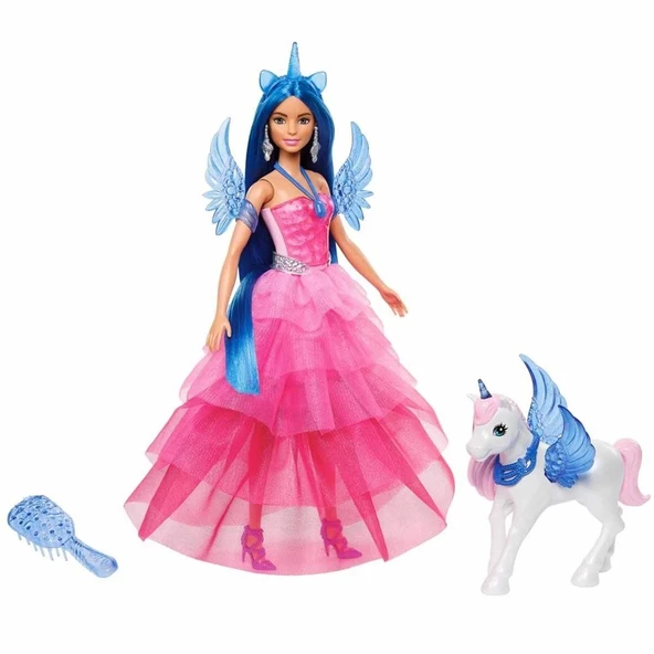 Barbie Mavi Saçlı Prenses Bebek HRR16 ürün görseli 1