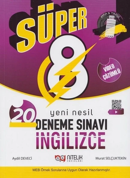 8. Sınıf İngilizce Süper Yeni Nesil 20 Deneme Sınavı Nitelik Yayınları ürün görseli 1