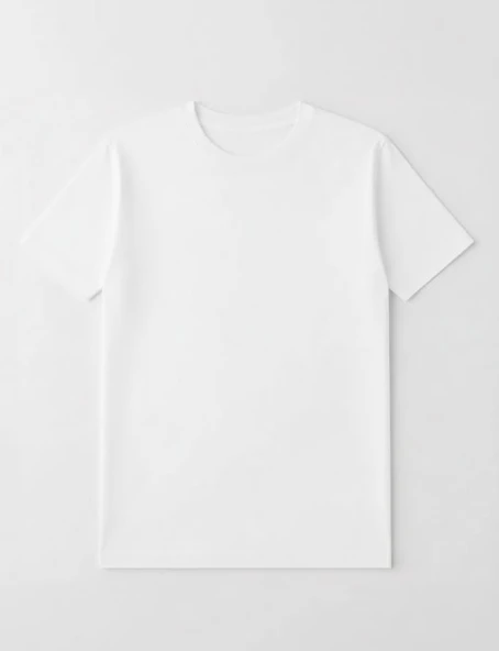 Erkek %100 Pamuk Basic T-shirt - Resim 2