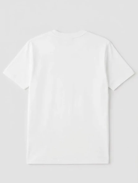 Erkek %100 Pamuk Basic T-shirt - Resim 3