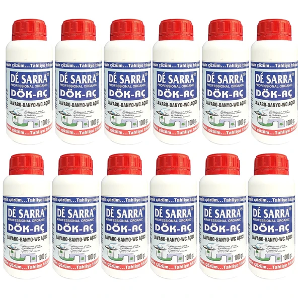 Mager De Sarra Dök-Aç Lavabo Gider Açıcı Sıvı - 1 Litrelik 12 Adet - 1 Koli ürün görseli 1