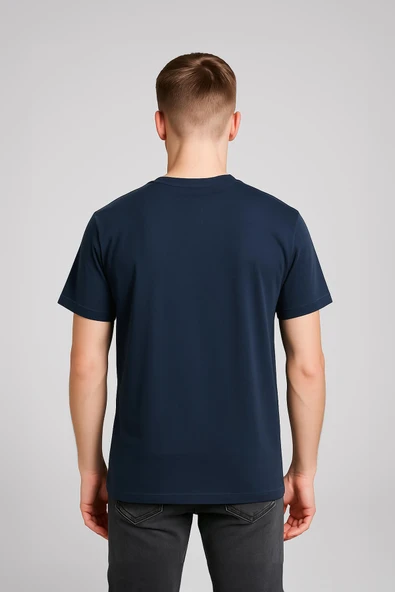 Erkek %100 Pamuk Basic T-shirt - Resim 8