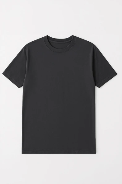 Erkek %100 Pamuk Basic T-shirt - Resim 6