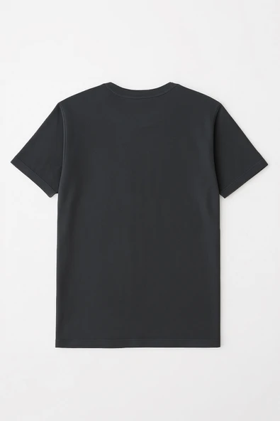 Erkek %100 Pamuk Basic T-shirt - Resim 7