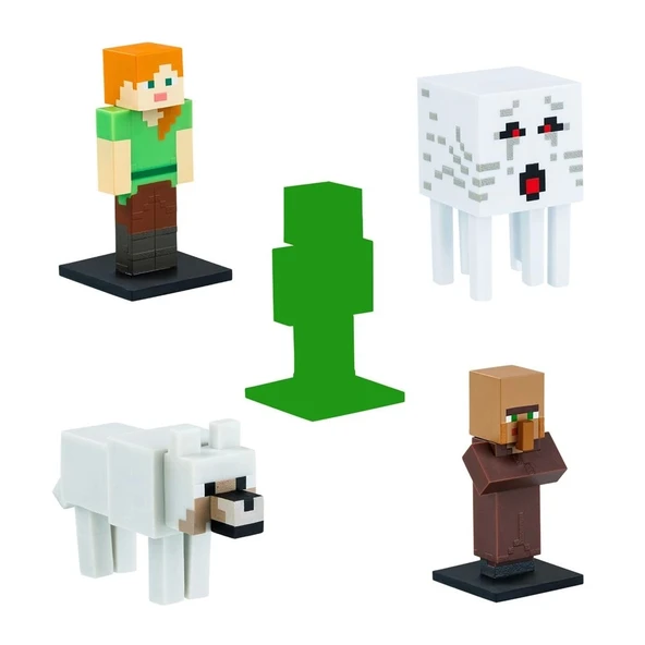 Minecraft 3D Figür Toppeez 5'li Set MC2040 Model 3 - Resim 2
