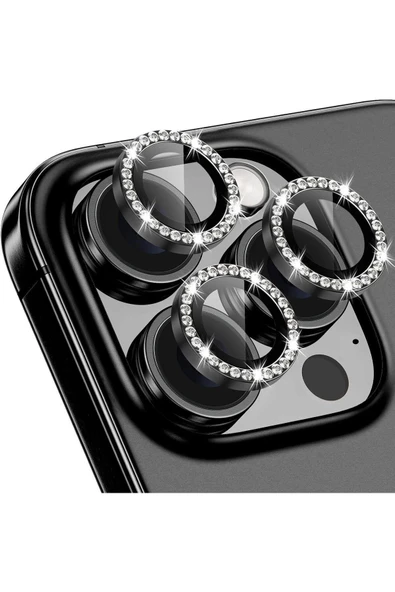 Joyroom İphone 16 Pro Max & 16 Pro Uyumlu Taşlı Kamera Koruyucu Premium Görünüm ve Kalite Netliği Korur ürün görseli 1