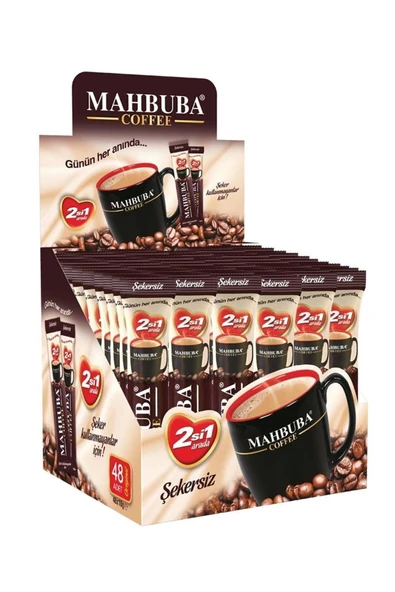 Mahbuba 2si1 Arada Şekersiz Hazır Kahve 48x10gr ürün görseli 1