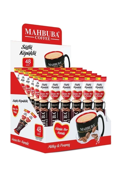 Mahbuba 3ü1 Arada Sütlü Köpüklü Hazır Kahve 48x18gr ürün görseli 1