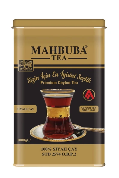 Mahbuba STD 2574 Premium İthal Seylan Sri Lanka Ceylon Kaçak Siyah Yaprak Çayı 1kg Teneke ürün görseli 1