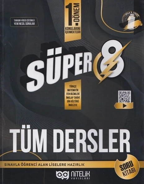 Nitelik Yayınları 8. Sınıf LGS 1. Dönem Tüm Dersler Süper Soru Kitabı ürün görseli 1