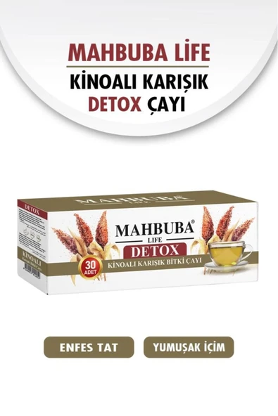 Mahbuba Kinoalı Karışık Detox Diyet Glutensiz Form Bitki Çayı 1 Aylık - ( 30 Kullanım ) Net 60gr ürün görseli 1