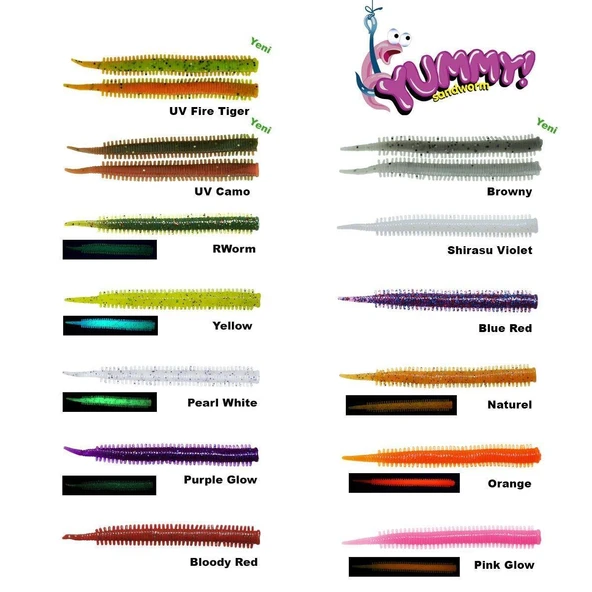Fujin Yummy Sandworm 7cm LRF Silikonu ürün görseli 1