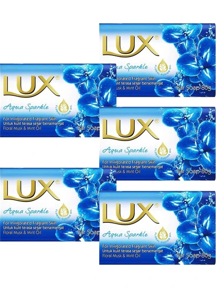 Lux 5 Ad Lüx Sabun Mavi 80 Gr Aqua Sparkle ürün görseli 1
