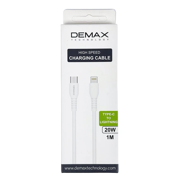 Demax D3 Usb To Lightning 1 Metre 3.1A Şarj Kablosu ürün görseli 1