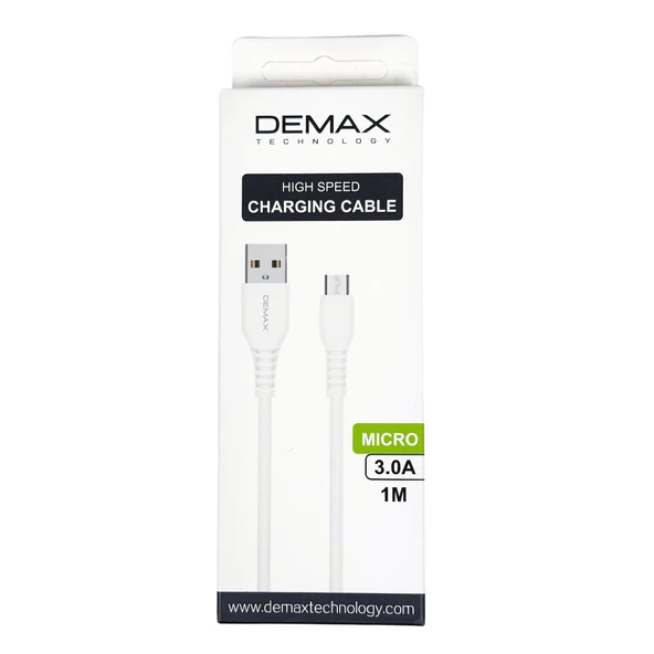 Demax D2 Micro 1 Metre 3.0A Şarj Kablosu ürün görseli 1