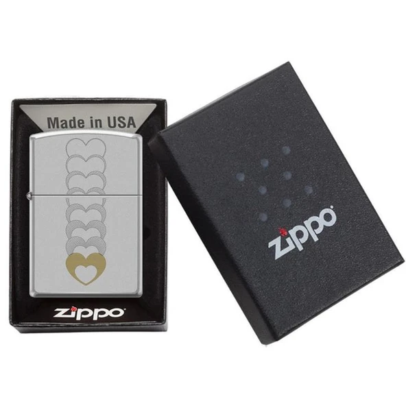 Zippo 205-115794 Heart Pattern Design Çakmak - Resim 2