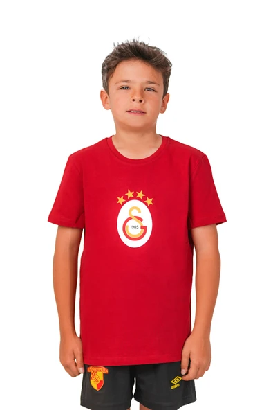 Galatasaray Orijinal 5 Yıldız Kırmızı Çocuk T-Shirt ürün görseli 1