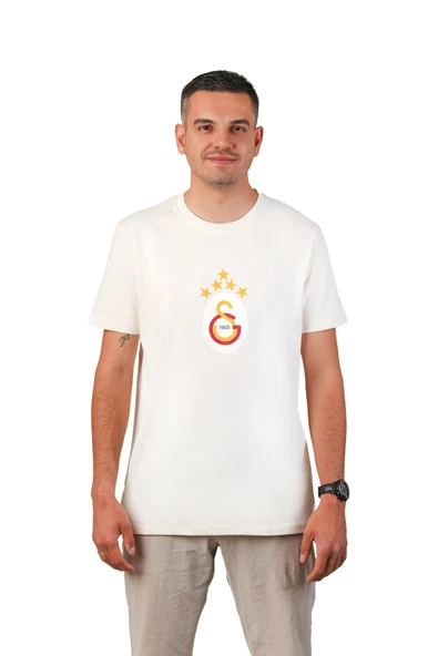 Galatasaray Orijinal 5 Yıldız Ekru Forma T-Shirt ürün görseli 1