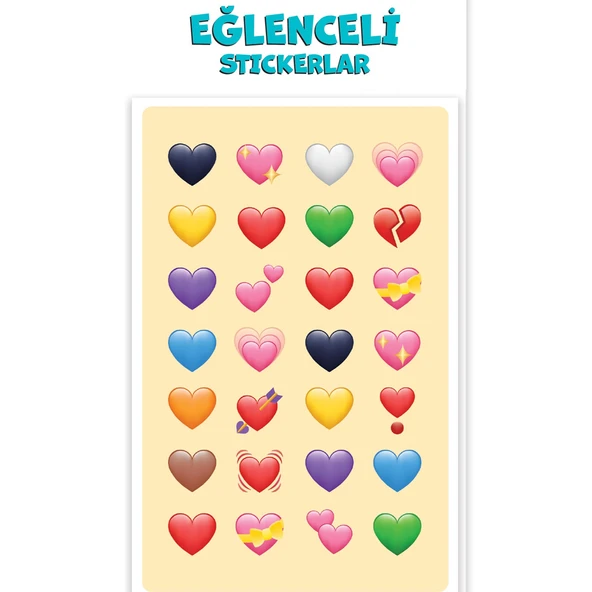 Keskin Color Puffy Sticker Orta Boy Kalp 221206-99 ürün görseli 1