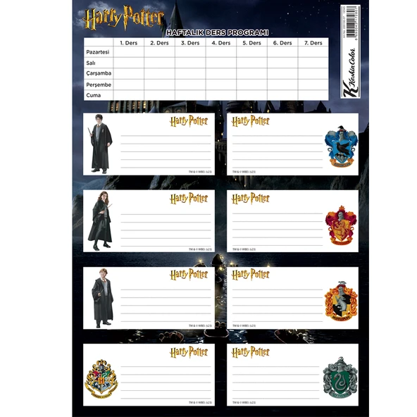Keskin Color Ders Programlı Etiket Harry Potter 3 Lü ürün görseli 1