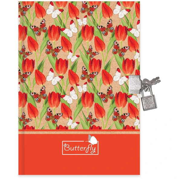 Keskin Color Hatıra Defteri Kilitli Kraft 14x20 80 YP 310261-99 ürün görseli 1