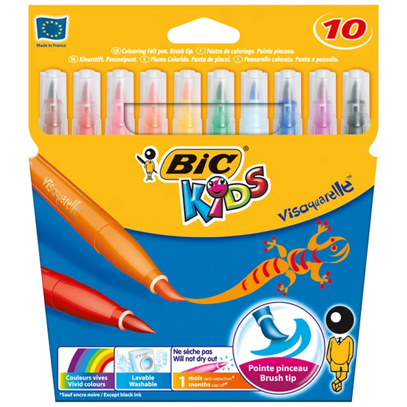 Bic Keçeli Boya Kalemi Visa 10 Renk 828964 ürün görseli 1