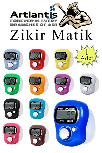 Zikirmatik 1 Adet Hediyelik Dua Tespihat Sayacı Tesbih Pilli Lcd Ekranlı Parmak Yüzük Zikir Matik ürün görseli 1
