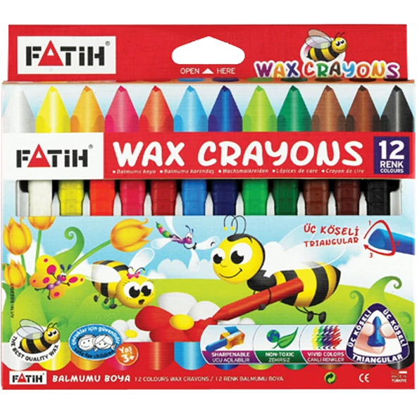 Fatih Mum Pastel Boya Wax Crayon Jumbo 12 Renk 50220 ürün görseli 1