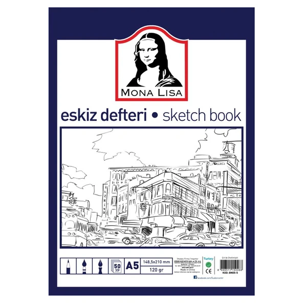 Mona Lisa Eskiz Defteri 50 YP A5 120 GR BN05-5 ürün görseli 1