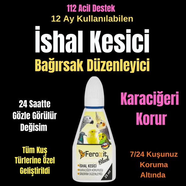 İs.ha.l KE.Sİ.Cİ -Bağ.ırsak Ve Sind.irim Sis.temi Düze.nleyici - Kara.ciğ.er Koruyucu 25 ml Tüm Kuşlar İçin ürün görseli 1