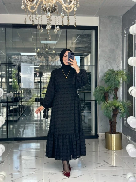Funda Elbise-Siyah Siyah - Resim 4