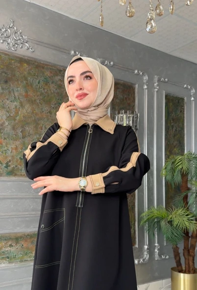 Medine Elbise-Siyah Siyah ürün görseli 1