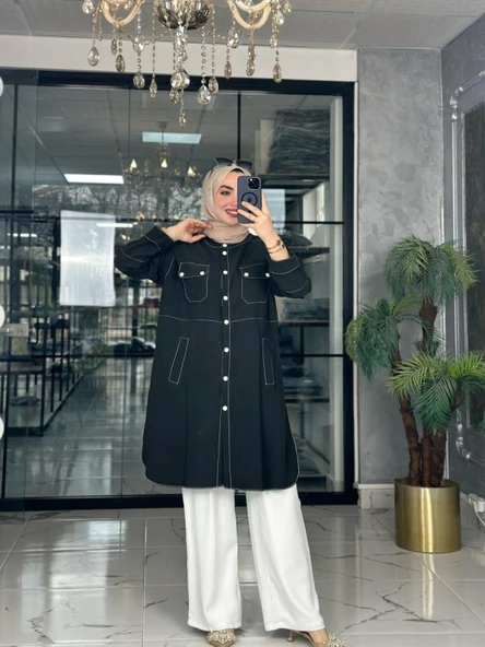 Özlem Tunik-Siyah Siyah - Resim 2
