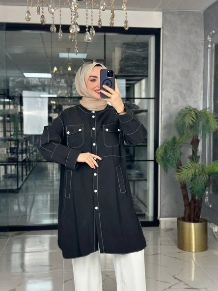 Özlem Tunik-Siyah Siyah - Resim 5