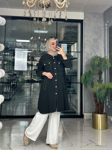Özlem Tunik-Siyah Siyah - Resim 3