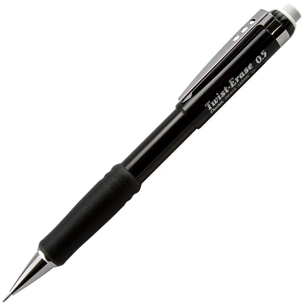 Pentel Versatil Kalem Twist Metal Klipsli Büyük Boy Silgili 0.5 MM QE515-AX ürün görseli 1