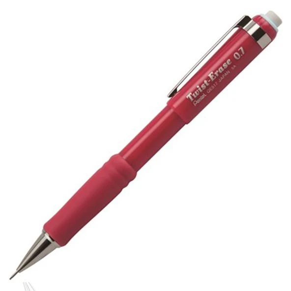 Pentel Versatil Kalem Twist Metal Klipsli Büyük Boy Silgili 0.7 MM QE517-AX ürün görseli 1