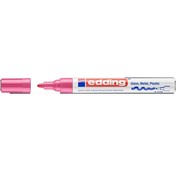 Edding Dekor Boya Yuvarlak Uçlu  2-4 MM  Pembe 750CR-10-LI-PKT ürün görseli 1