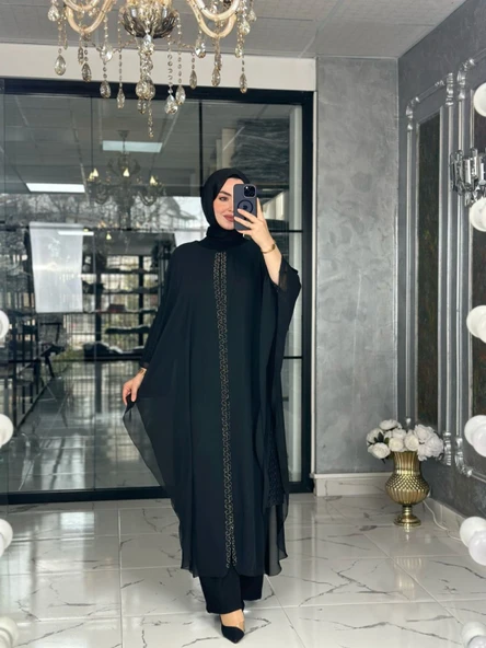 Derya Elbise-Siyah Siyah - Resim 2
