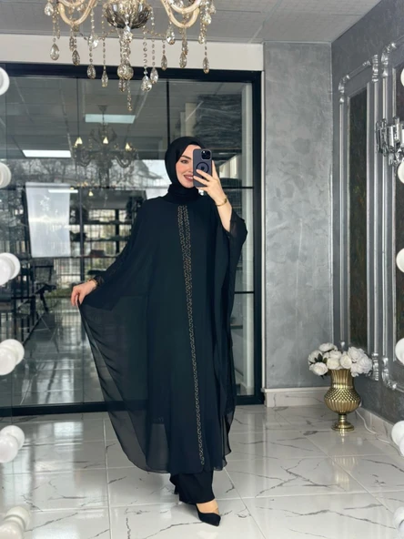Derya Elbise-Siyah Siyah - Resim 3