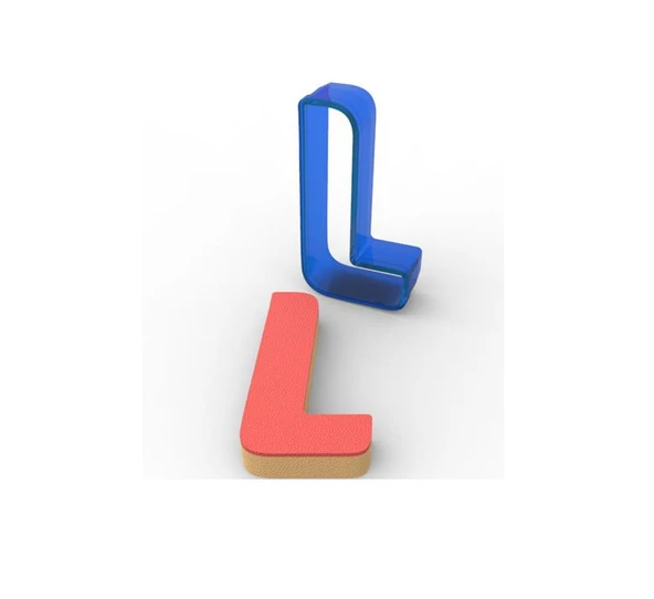 L harfi Polikarbon Kurabiye Kalıbı ürün görseli 1
