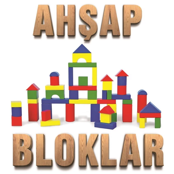 AHŞAP BLOKLAR 50 PARÇA - Resim 4