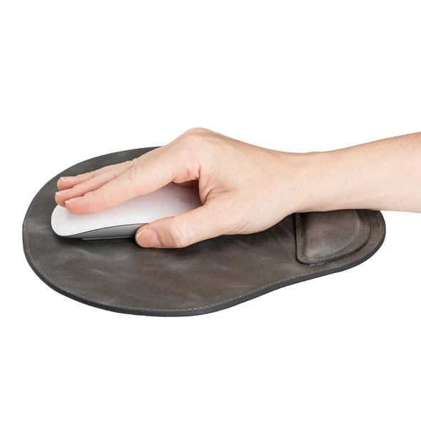 Bileklikli Deri Mouse Pad VS4EF Gri - Resim 3
