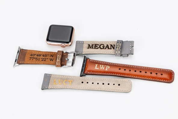 Apple Watch Uyumlu Deri Kordon 38-40-41mm Ferro CP05 - Resim 4