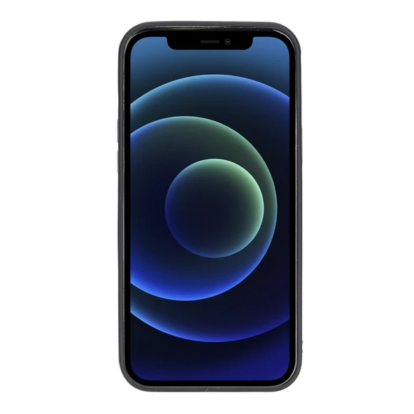 Apple iPhone 12 Pro Max Uyumlu Deri Arka Kapak RST2EF Taba - Resim 5