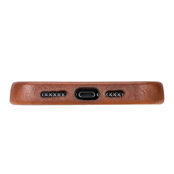 Apple iPhone 12 Pro Max Uyumlu Deri Arka Kapak ROCK RST2EF Taba - Resim 5