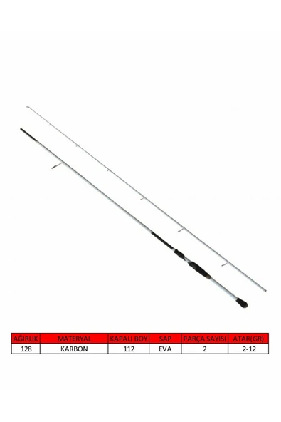 BAUER Captain1450 Fukushi 2 Parça Spin 210cm Lrf Kamışı 2-12gr Atarlı ürün görseli 1