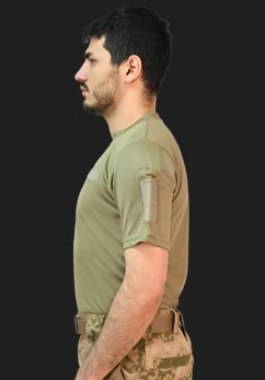 TAKTİKAL TİŞÖRT BEJ KISAKOL - Resim 2